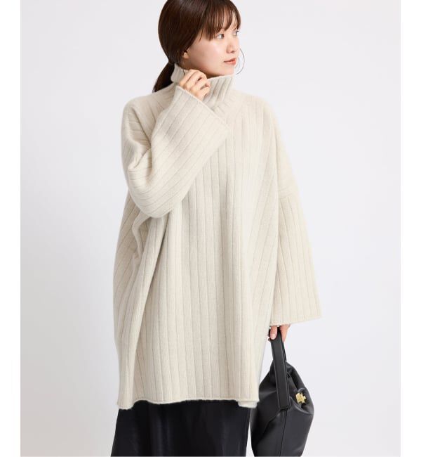 IENA「ワイドリブBIGプルオーバー」|ニット・セーター|