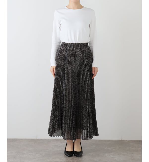 SLOBE IENA「レオパードプリーツスカート」|スカート|