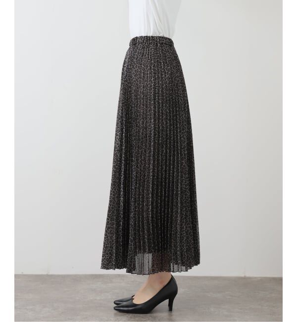 SLOBE IENA「レオパードプリーツスカート」|スカート|
