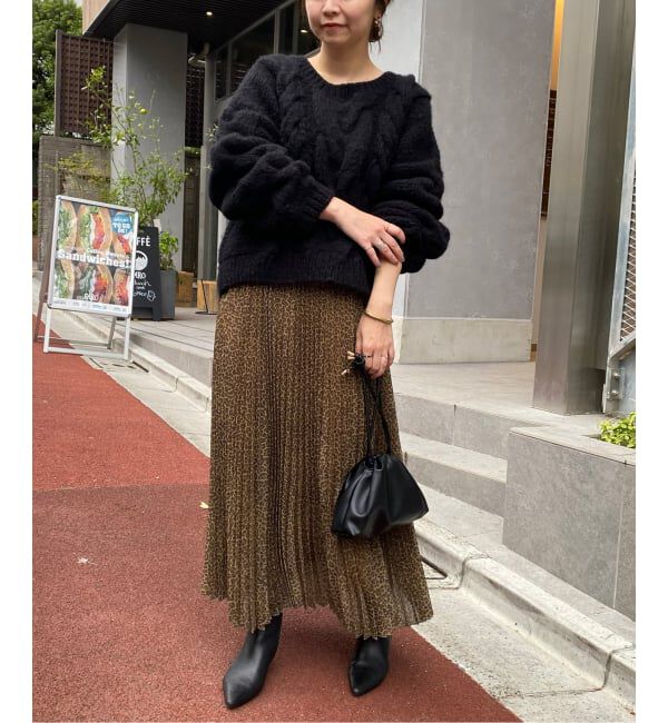 SLOBE IENA「レオパードプリーツスカート」|スカート|