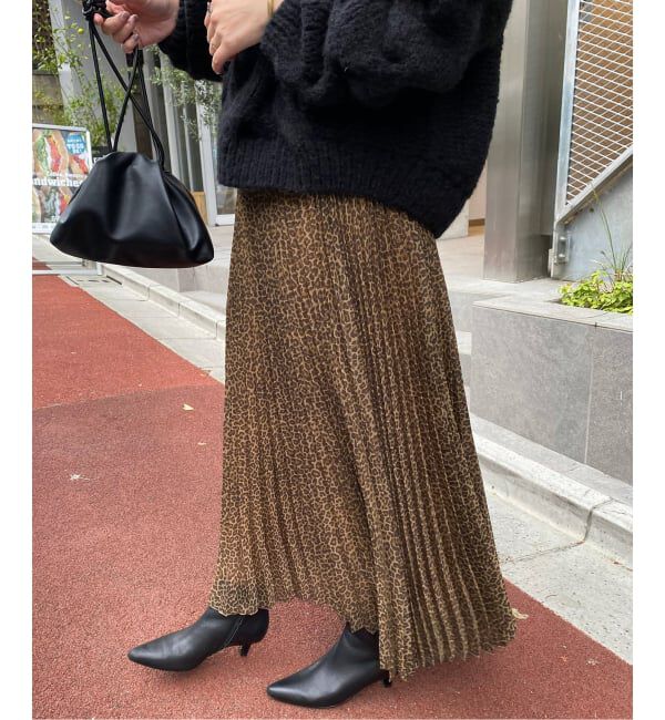 SLOBE IENA「レオパードプリーツスカート」|スカート|