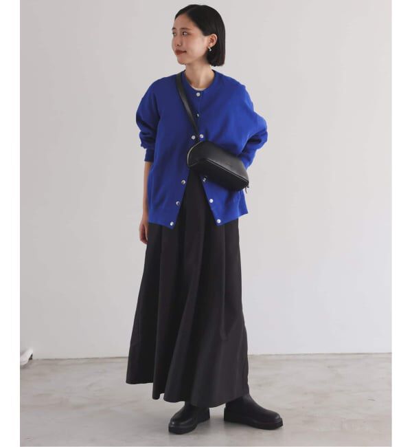 SLOBE IENA「《WEB限定/追加2》ダブルフェイスジャージースナップカーディガン」|カーディガン|