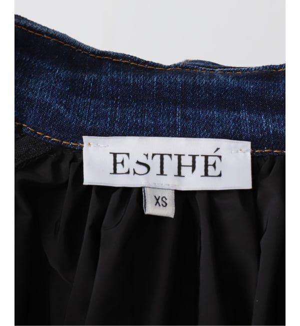 SLOBE IENA「ESTHE/エステ Denim and Poplin Dungaree Maxi Dre」|ワンピース|