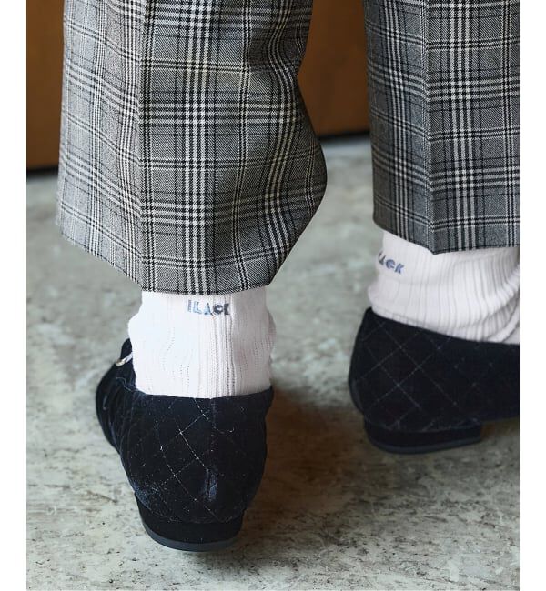 IENA「《追加3》BLACK ソックス」|ソックス|