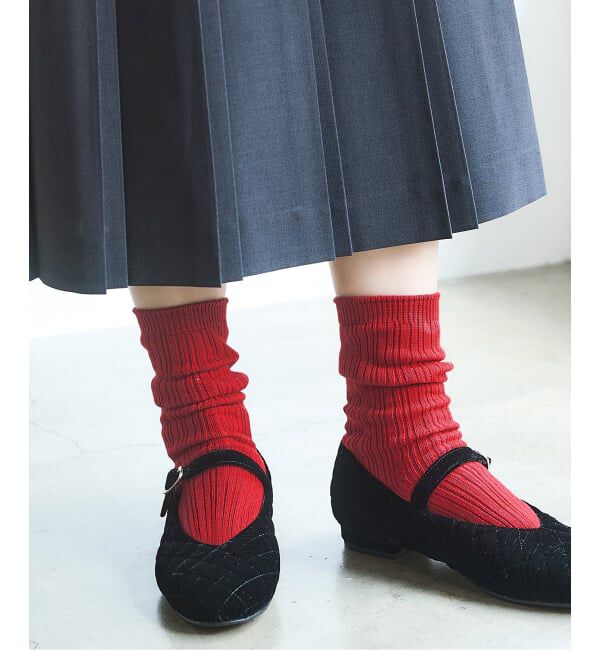 IENA「《追加3》BLACK ソックス」|ソックス|