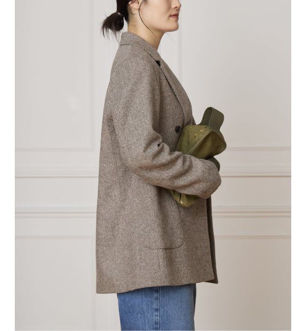 IENA LA BOUCLE「IENA LA BOUCLE ヘリンボーンジャケット」|テーラードジャケット|