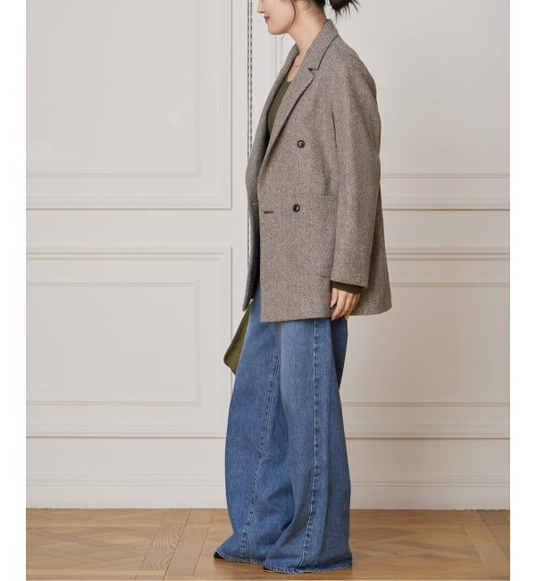 IENA LA BOUCLE「IENA LA BOUCLE ヘリンボーンジャケット」|テーラードジャケット|