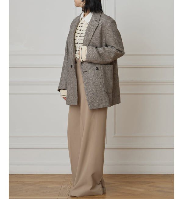 IENA LA BOUCLE「IENA LA BOUCLE ヘリンボーンジャケット」|テーラードジャケット|