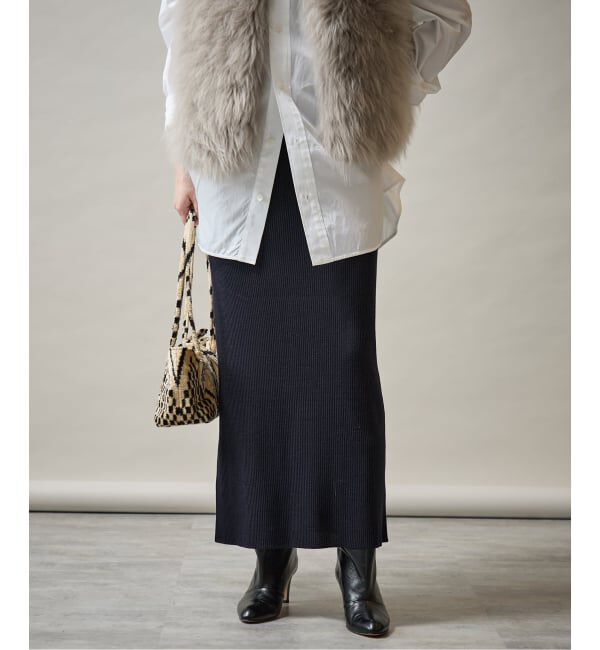 VERMEIL par iena「Embraced wool RIB スカート」|スカート|