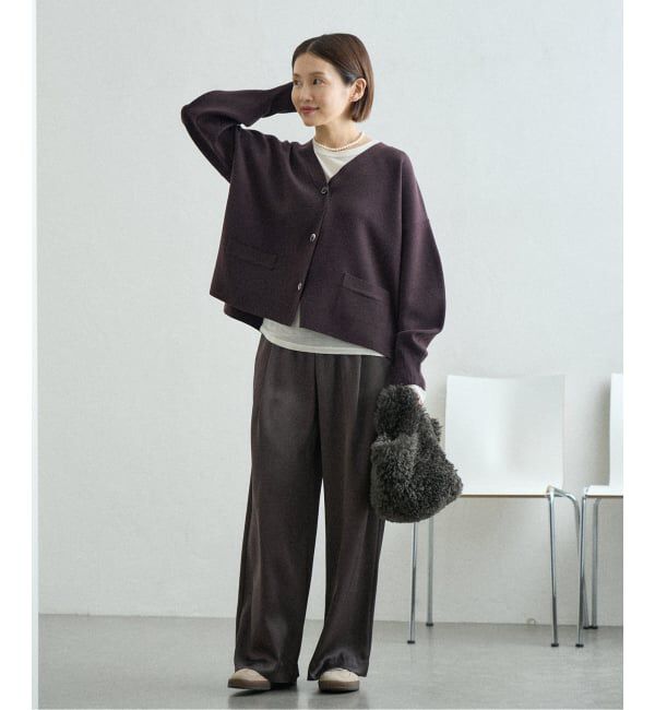 IENA「《追加4》スーパーファインスムース ショートカーディガン」|カーディガン|