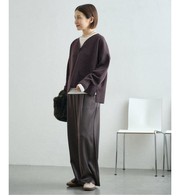 IENA「《追加4》スーパーファインスムース ショートカーディガン」|カーディガン|