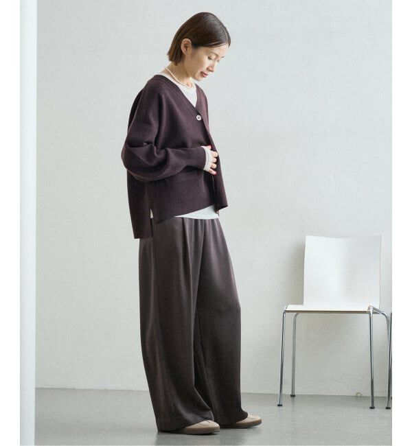 IENA「《追加4》スーパーファインスムース ショートカーディガン」|カーディガン|