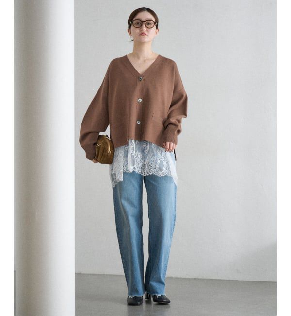 IENA「《追加4》スーパーファインスムース ショートカーディガン」|カーディガン|