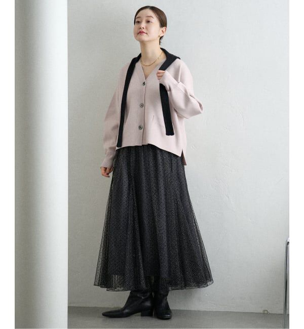 IENA「《追加4》スーパーファインスムース ショートカーディガン」|カーディガン|