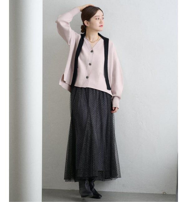 IENA「《追加4》スーパーファインスムース ショートカーディガン」|カーディガン|