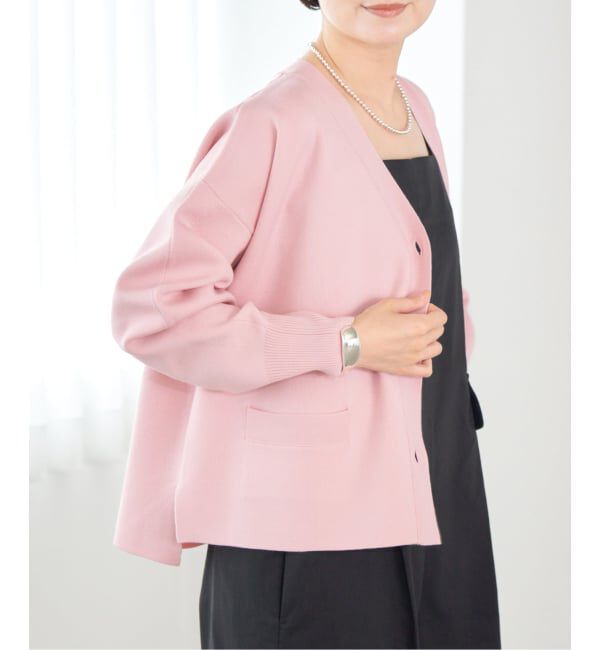 IENA「《追加4》スーパーファインスムース ショートカーディガン」|カーディガン|