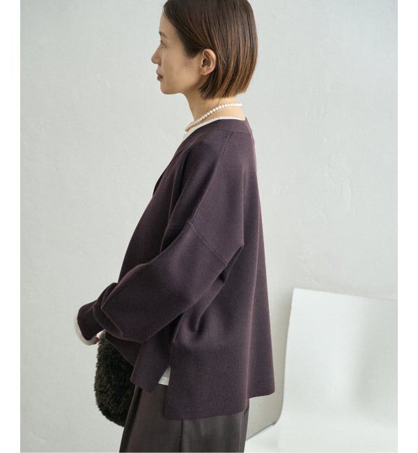 IENA「《追加4》スーパーファインスムース ショートカーディガン」|カーディガン|