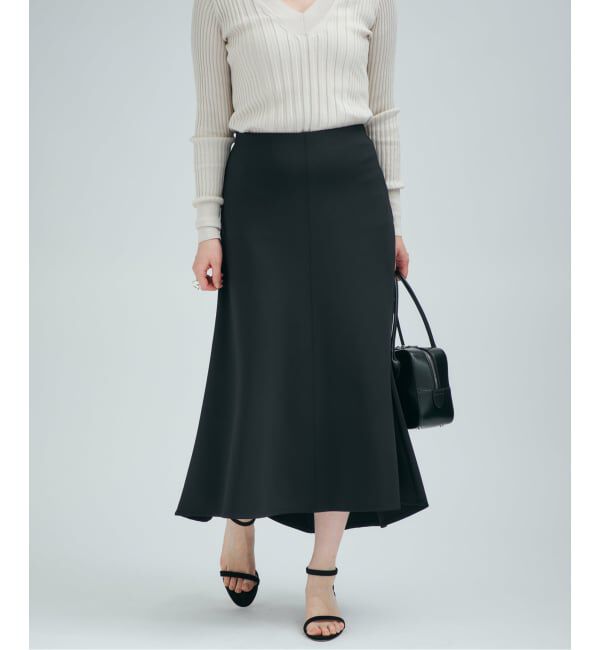 VERMEIL par iena「《予約》ダンボールイレギュラーヘムスカート」|スカート|ブラック