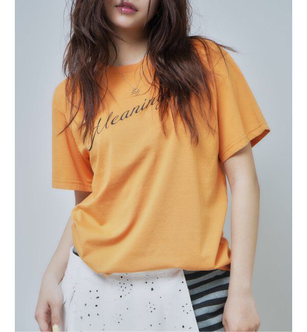 PULP「【Geek Office / ギークオフィス】Just / ジャスト MEANINGLESS T-SHIRT」|Tシャツ・カットソー|オレンジ