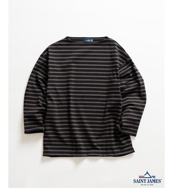 EDIFICE「SAINT JAMES (セントジェームス) 別注 ウエッソン ルーズ ボーダー」|Tシャツ・カットソー|ブラック