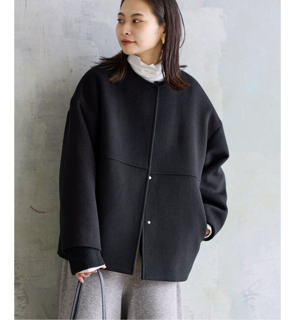 JOURNAL STANDARD「《追加》スーパー140ビーバーノーカラーショートコート」|ノーカラーコート|