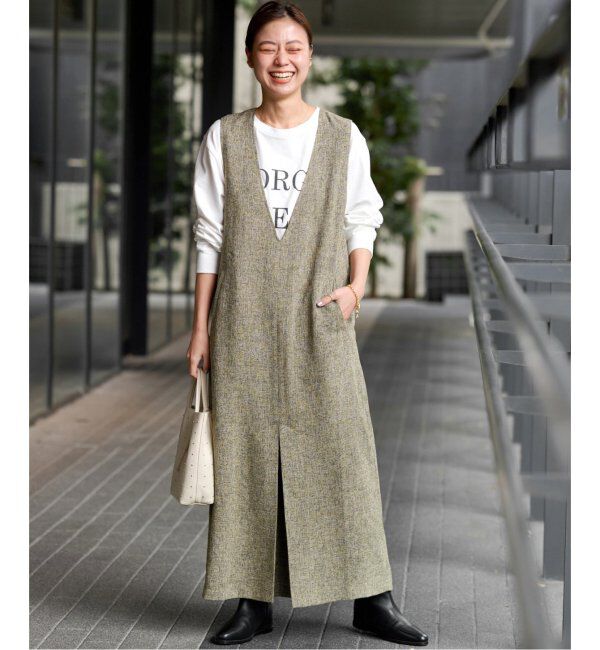 JOURNAL STANDARD relume「ウォッシャブルボックスタックジャンパースカート」|ワンピース|ブラウン