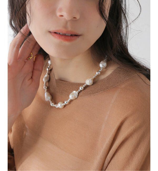 journal standard L'essage「【SAPIR BACHAR/サピア バシャール】BAROQUE PEARL MONUMENT NECK：ネックレス」|ネックレス|シルバー