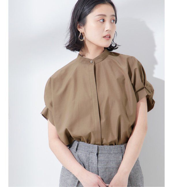 journal standard L'essage「DEVEAUX/DOT/ムジタックスリーブシャツ2」|シャツ・ブラウス|ブラウン C