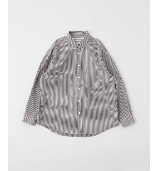 JOURNAL STANDARD「CANCLINI ファットシルエット ストライプボタンダウンシャツ」|シャツ・ブラウス|ベージュ