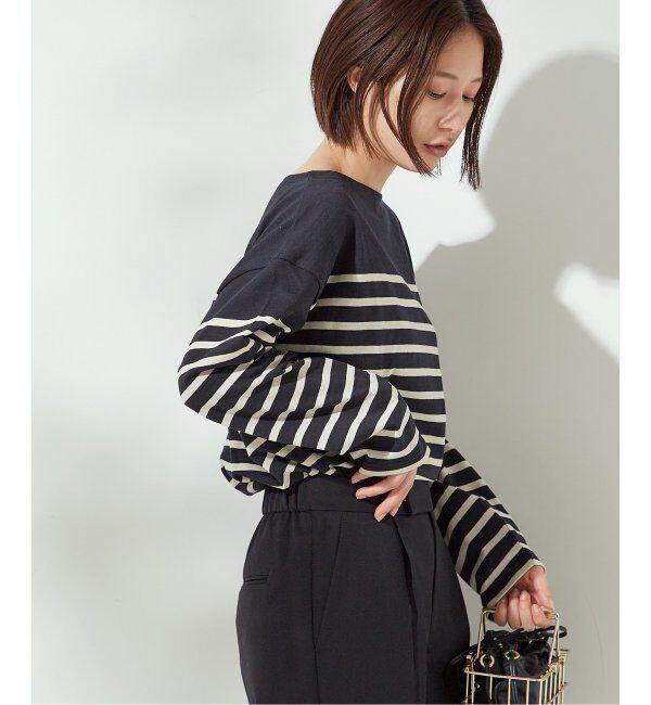 journal standard L'essage「《別注》【Leminor/ルミノア】ナバルバスクシャツ：カットソー」|Tシャツ・カットソー|ブラック