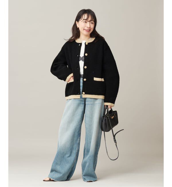 journal standard L'essage「《SP》【金子綾さん着用】バイカラーボアカーディガン」|カーディガン|