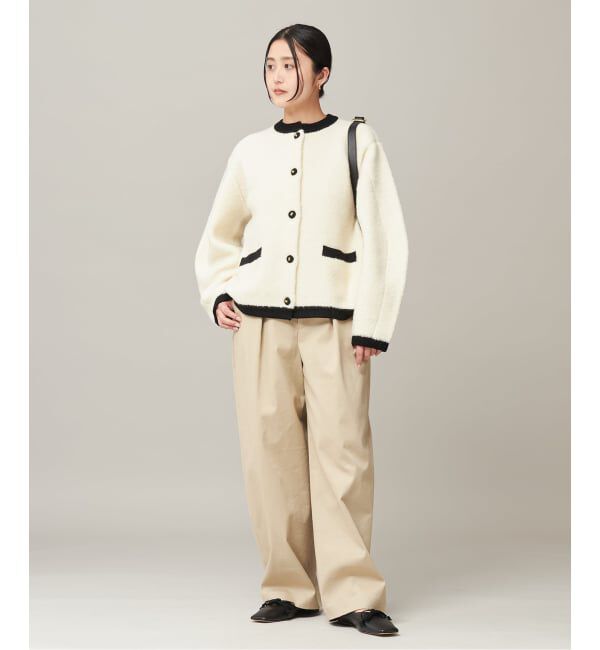 journal standard L'essage「《SP》【金子綾さん着用】バイカラーボアカーディガン」|カーディガン|