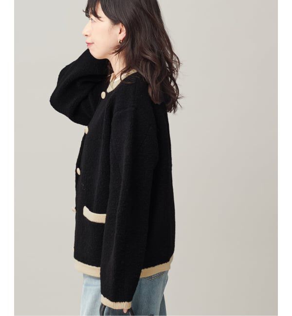 journal standard L'essage「《SP》【金子綾さん着用】バイカラーボアカーディガン」|カーディガン|