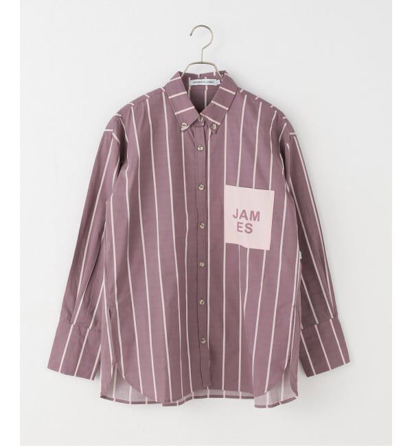JOURNAL STANDARD relume「【ARAMINTA JAMES/アラミンタ ジェームス】ALPINE COTTON STRIPE SH」|シャツ・ブラウス|ボルドー