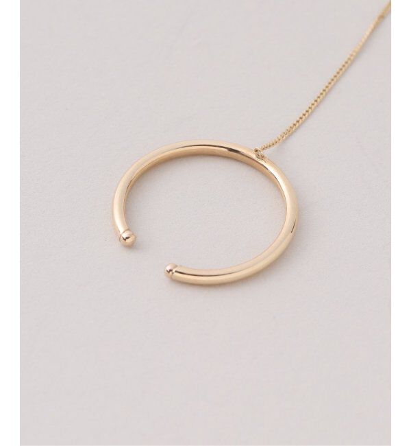 Lilas by Spick&Span「アコヤパールピアスチェーンイヤーカフ K10（片耳）」|ピアス|