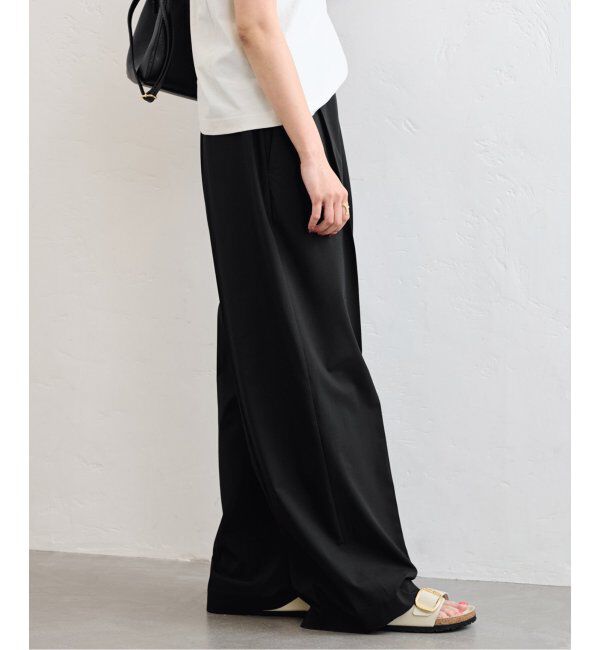 U by SPICK&SPAN「《追加》2WAYトロタックイージーワイド」|スラックス|