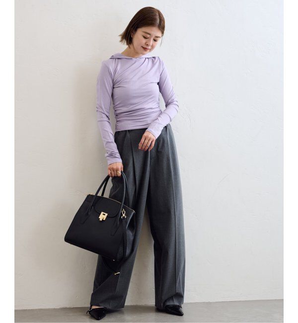 U by SPICK&SPAN「《追加》2WAYトロタックイージーワイド」|スラックス|