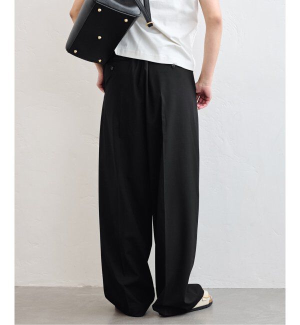 U by SPICK&SPAN「《追加》2WAYトロタックイージーワイド」|スラックス|