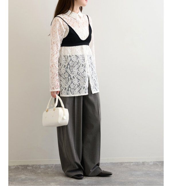 U by SPICK&SPAN「《追加》2WAYトロタックイージーワイド」|スラックス|