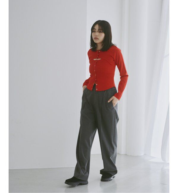 U by SPICK&SPAN「《追加》2WAYトロタックイージーワイド」|スラックス|