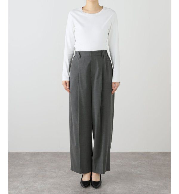 U by SPICK&SPAN「《追加》2WAYトロタックイージーワイド」|スラックス|