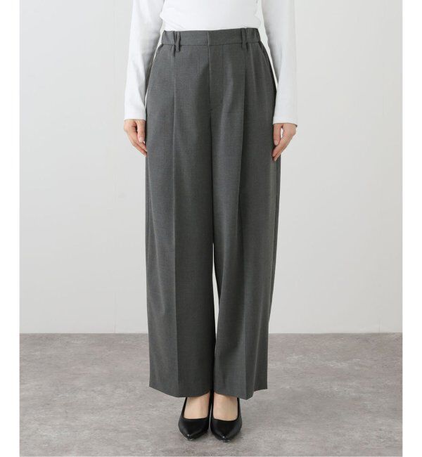 U by SPICK&SPAN「《追加》2WAYトロタックイージーワイド」|スラックス|