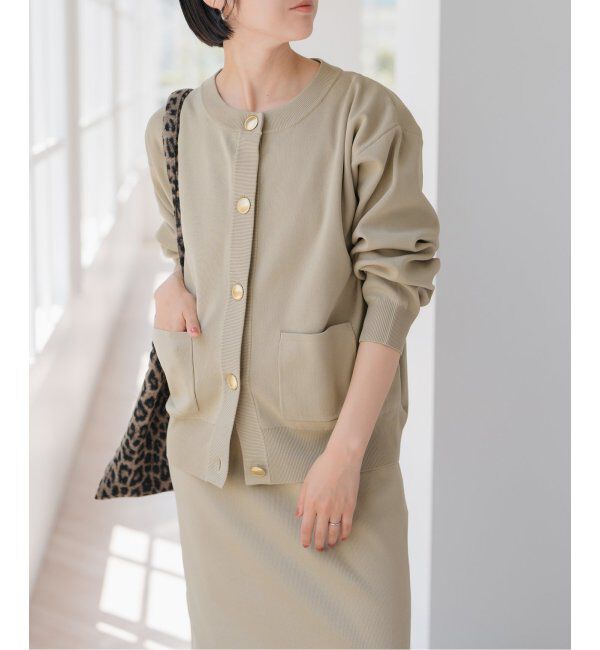 Spick and Span「《WEB限定 / 追加》ウォッシャブルクルーネックカーディガン」|カーディガン|