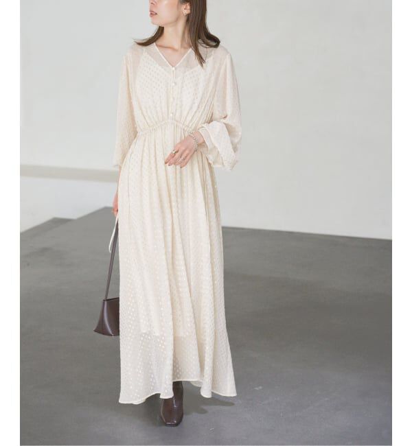 NOBLE「ラメカットジャガード2wayワンピース」|ワンピース|