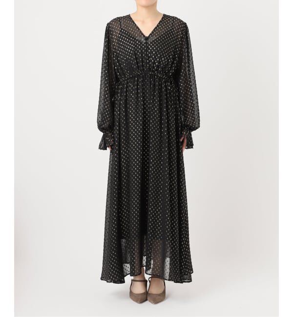 NOBLE「ラメカットジャガード2wayワンピース」|ワンピース|