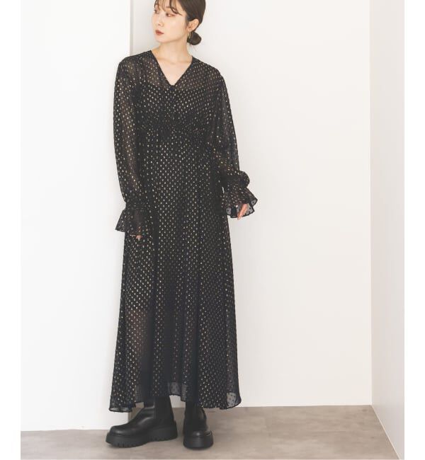 NOBLE「ラメカットジャガード2wayワンピース」|ワンピース|