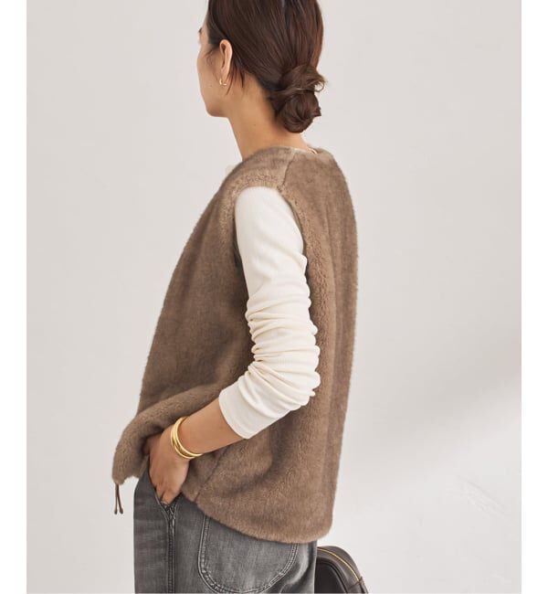 FRAMeWORK「フェイクファーライナーベスト」|ダウンベスト・ベスト|