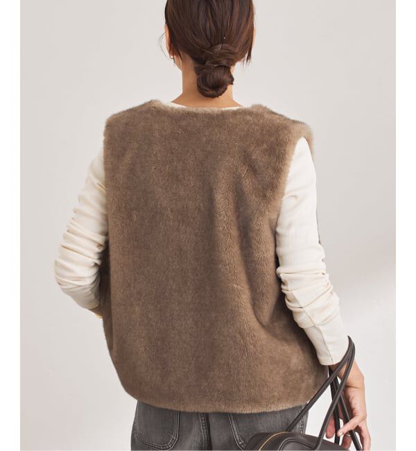 FRAMeWORK「フェイクファーライナーベスト」|ダウンベスト・ベスト|