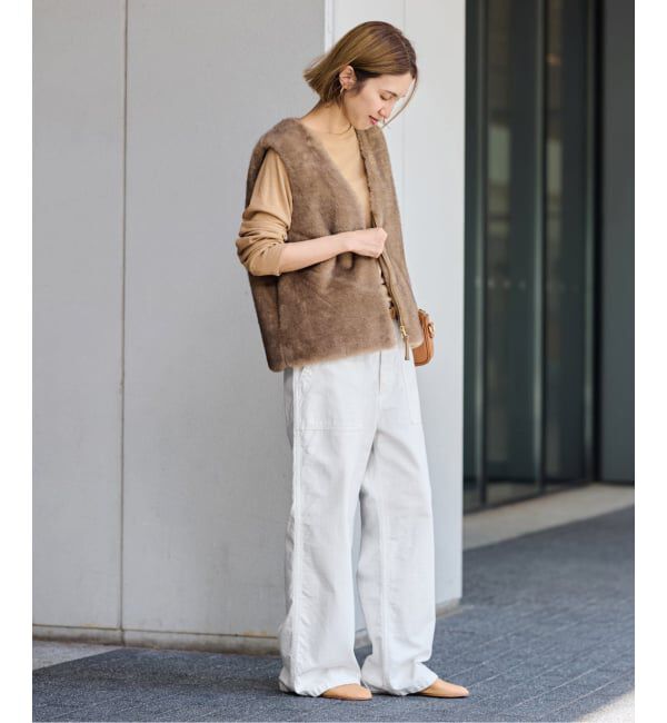 FRAMeWORK「フェイクファーライナーベスト」|ダウンベスト・ベスト|