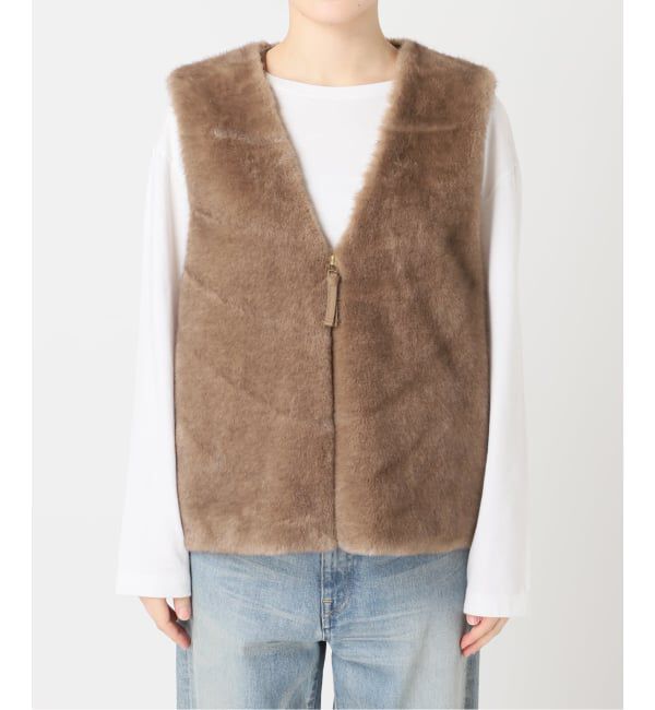 FRAMeWORK「フェイクファーライナーベスト」|ダウンベスト・ベスト|